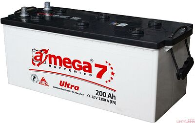 A-mega Ultra 200 А/ч обратная конус стандарт (513x223x223)