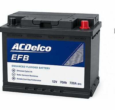 ACDelco GM Advantage EFB 19380008 77 А/ч 720 А (EN), прямая полярность, 278×175×190 мм