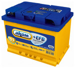 АКОМ+EFB 6СТ-65VL EFBR 65 А/ч 650 А (EN), обратная полярность, корпус L2, 242×175×190 мм