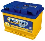 Аккумулятор АКОМ +EFB 6CT-60.1 60 А·ч 600 А (EN), прямая полярность, корпус L2, 242×175×190 мм