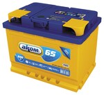 АКОМ Standart 6CT-65.0 LA 65 А/ч 600 А (EN), обратная полярность, корпус L2, 242×175×190 мм