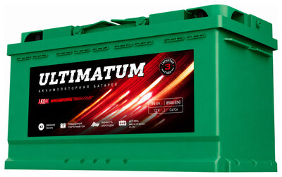 АКОМ Ultimatum 6СТ-95.0 95 А/ч 850 А, обратная полярность, корпус L5, 353×175×190 мм