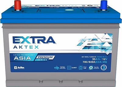 Аккумулятор АкТех Extra Premium Asia ATEXPA 70-3-R 70 А·ч 585 А (JIS), обратная полярность, корпус D23, 232×175×225 мм, 75D23L
