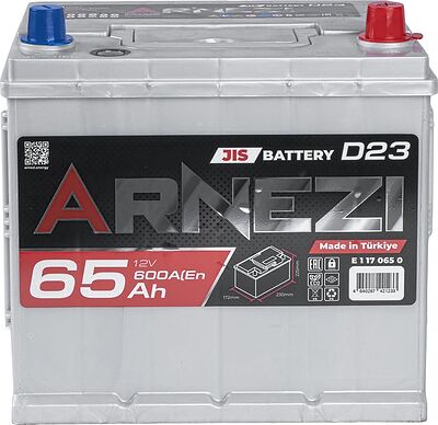 Arnezi JIS SMF E1170650 65 А/ч 600 А (EN), обратная полярность, 230×172×225 мм, D23