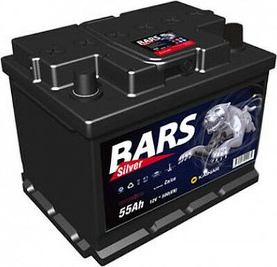 Bars Silver 6СТ-55 55 А/ч, 480 А, обратная полярность (242x175x190)
