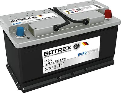 Batrex Euro Silver 6СТ-110.0 VL 110 А/ч 930 А (EN), обратная полярность (352x175x190)