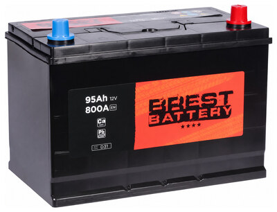 Brest Battery Asia BSA951 95 А/ч 800 А (EN), прямая полярность, 303×175×225 мм, D31