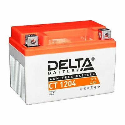Delta CT 1204 4 А/ч 50 А (EN), обратная полярность, 114×70×87 мм