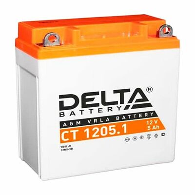 Delta CT 1205.1 5 А/ч 65 А (EN), обратная полярность, 120×61×129 мм