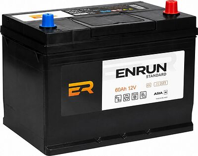 ENRUN JIS Standard ESA600 60 А/ч 580 А (EN), обратная полярность, 230×179×225 мм, D23