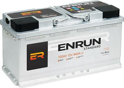 ENRUN Standard ES1001 100 А/ч 940 А (EN), прямая полярность, 353×175×190 мм, L5