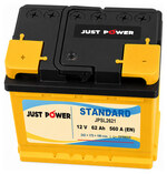 JUST POWER Standard JPSL2621 62 А·ч 560 А (EN), прямая полярность, 242x175x190 мм