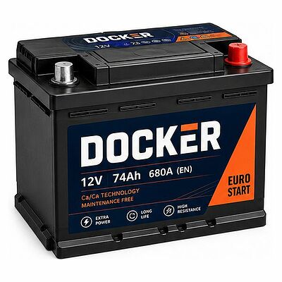 Курский аккумуляторный завод Docker 6СТ-60N 60 А/ч, 530 А, прямая полярность (242x175x190)