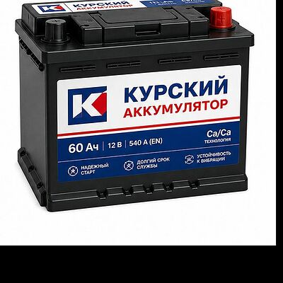 Курский аккумуляторный завод Курский Аккумулятор 6СТ-55 55 А/ч, 420 А, прямая полярность (242x175x190)