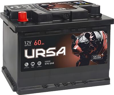 URSA Extra Power UE601 60 А/ч 570 А (EN), прямая полярность L+, корпус L2, 242×175×190 мм