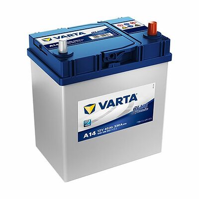Varta Blue Dynamic A14 5401260333132 40 А·ч 330 А (EN), обратная полярность R+, клеммы JIS, B00, корпус B19L, 187×127×227 мм