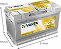 Varta Dynamic AGM A6 80 А/ч 800 А (EN), обратная полярность, 315x175x190 мм, ETN 580901080 Varta Dynamic AGM A6 80 А/ч 800 А (EN), обратная полярность, 315x175x190 мм, ETN 580901080
