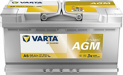 Varta Dynamic AGM A5 95 А/ч 850 А (EN), обратная полярность, 353x175x190 мм, ETN 595901085