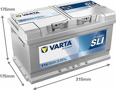 Varta Dynamic SLI F18 85 А/ч 800 А (EN), обратная полярность, 315x175x175 мм, ETN 585200080