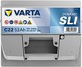Varta Dynamic SLI C22 52 А/ч 470 А (EN), обратная полярность, 207x175x190 мм, ETN 552400047 Varta Dynamic SLI C22 52 А/ч 470 А (EN), обратная полярность, 207x175x190 мм, ETN 552400047