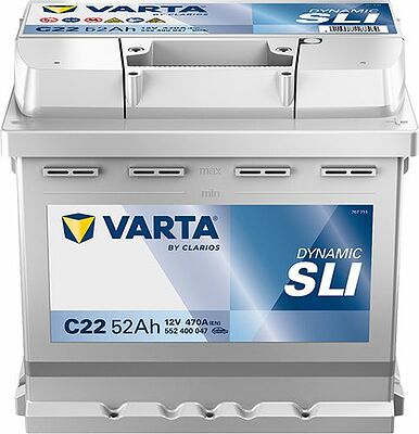 Varta Dynamic SLI C22 52 А/ч 470 А (EN), обратная полярность, 207x175x190 мм, ETN 552400047