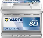 Varta Dynamic SLI D15 63 А/ч 610 А (EN), обратная полярность, 242×175×190 мм, ETN 563400061