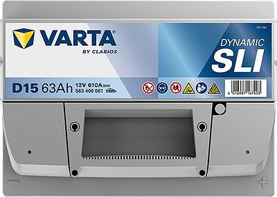 Varta Dynamic SLI D15 63 А/ч 610 А (EN), обратная полярность, 242x175x190 мм, ETN 563400061