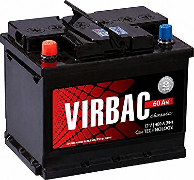 Virbac Classic 6СТ-75 75 А/ч, 540 А, обратная полярность (278x175x190)