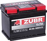 Zubr Ultra ZU600 60 А/ч 600 А (EN), обратная полярность, корпус L2, 242×175×190 мм