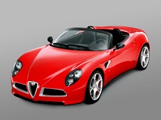 Размер колёс на Alfa Romeo 8C Competizione 2009 Подбор шин на Alfa Romeo 8C Competizione 2009