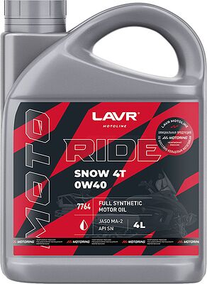 Lavr MOTO RIDE SNOW 4T 0W-40 SN 4л