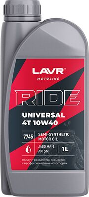 Lavr MOTO RIDE UNIVERSAL 4T 10W-40 SM 1л
