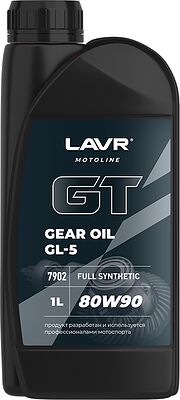 Lavr Трансмиссионное MOTO GT GEAR OIL 80W-90 GL-5 1л