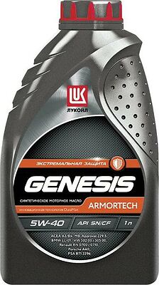 Лукойл Genesis Armortech 5W-40 SN/CF 1л