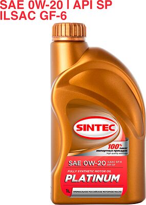 Sintec Platinum 0W-20 SAE SP GF-6 1л