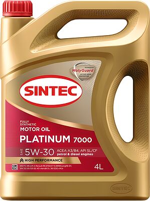 Sintec Platinum 7000 5W-30 A3/B4 SL/CF 4л