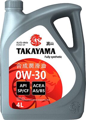 Takayama Motor Oil 0W-30 SP/CF A5/B5 4л