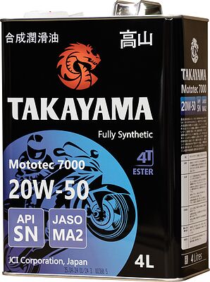 Takayama Mototec 7000 4T MA2 20W-50 SN JASO 4л
