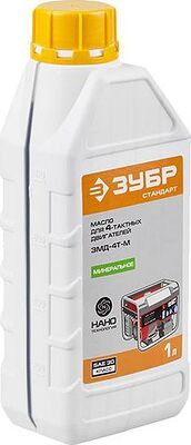 Зубр Минеральное масло для 4-хтактных двигателей Стандарт 1л