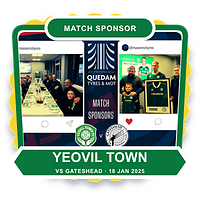 Cooperation with Матч Yeovil Town — Gateshead