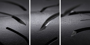 Technology Curved tread grooves