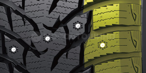 Technology Tread shoulder with notched design