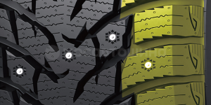 Technology Tread shoulder with notched design
