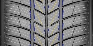 Технология Оптимально расположенные блоки с поперечными насечками на центральных ребрах и плечах значительно улучшают сцепление на снегу. Особое расположение многофункциональных ламелей обеспечивает лучшее сцепление во всех направлениях при контакте с дорожным покрытием. Специальная конструкция профиля в середине улучшает боковое сцепление со снегом. Это обеспечивает исключительно хорошее сцепление, короткий тормозной путь и безопасное вождение на заснеженных дорогах.