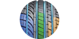 Technology Construction of four main tread ribs