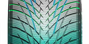 Technology V-shaped tread pattern