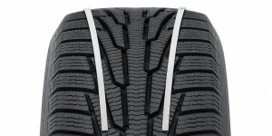 Technology Stiff central part of the tyre tread