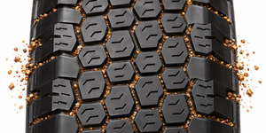Technology Open grooves help the tyre tread release soil