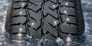 Technology 12 stud rows enhance grip on ice
