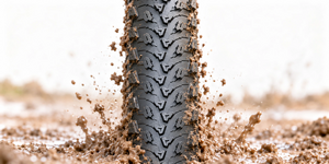 Technology Open gaps free the tyre tread from soil